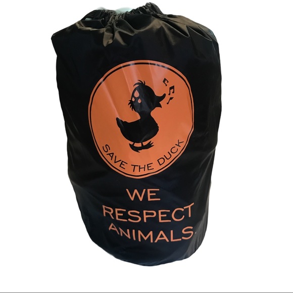 Save The Duck Black Mega Packable Hood Rain Jacket NWT Size Small - Picture 12 of 16